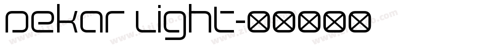 Dekar Light字体转换
